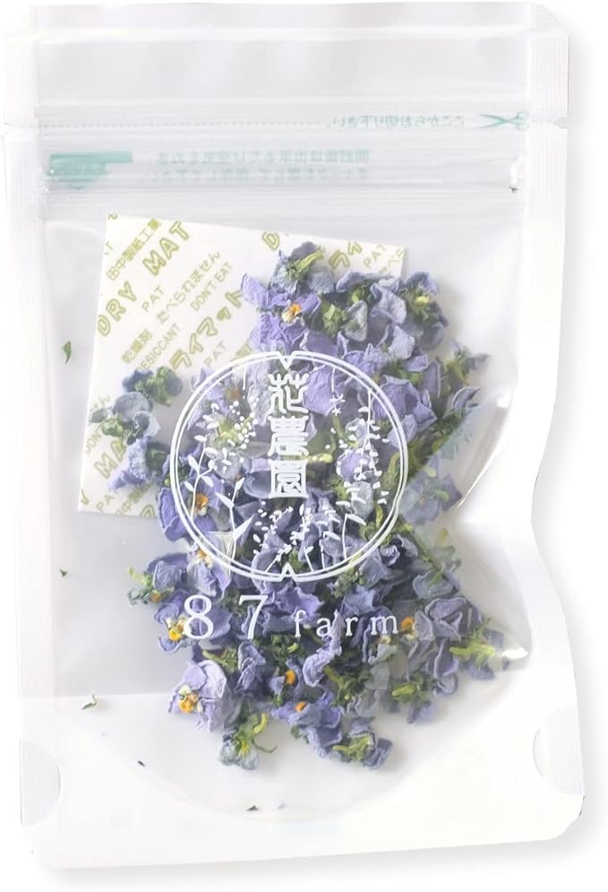 Amazon エディブルフラワー ドライ 食用花 国産 食べられる花 乾燥 ビオラ ヘブンリーブルー 87farm 食用花 通販