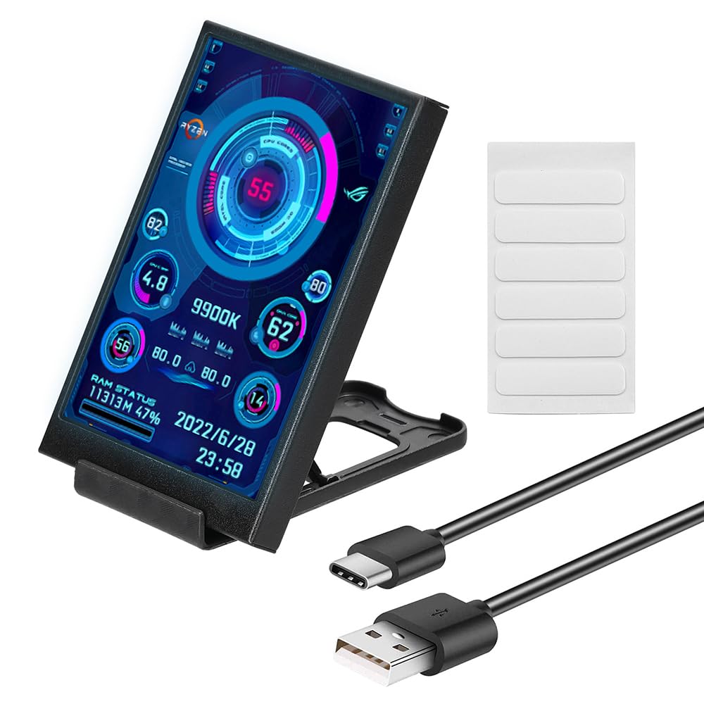 3.5 Inch IPS USB Mini Screen PC Temperature Display AIDA64 PC CPU RAM Data Monitor PC Sensor Panel Display Temperature Monitor-image-38
