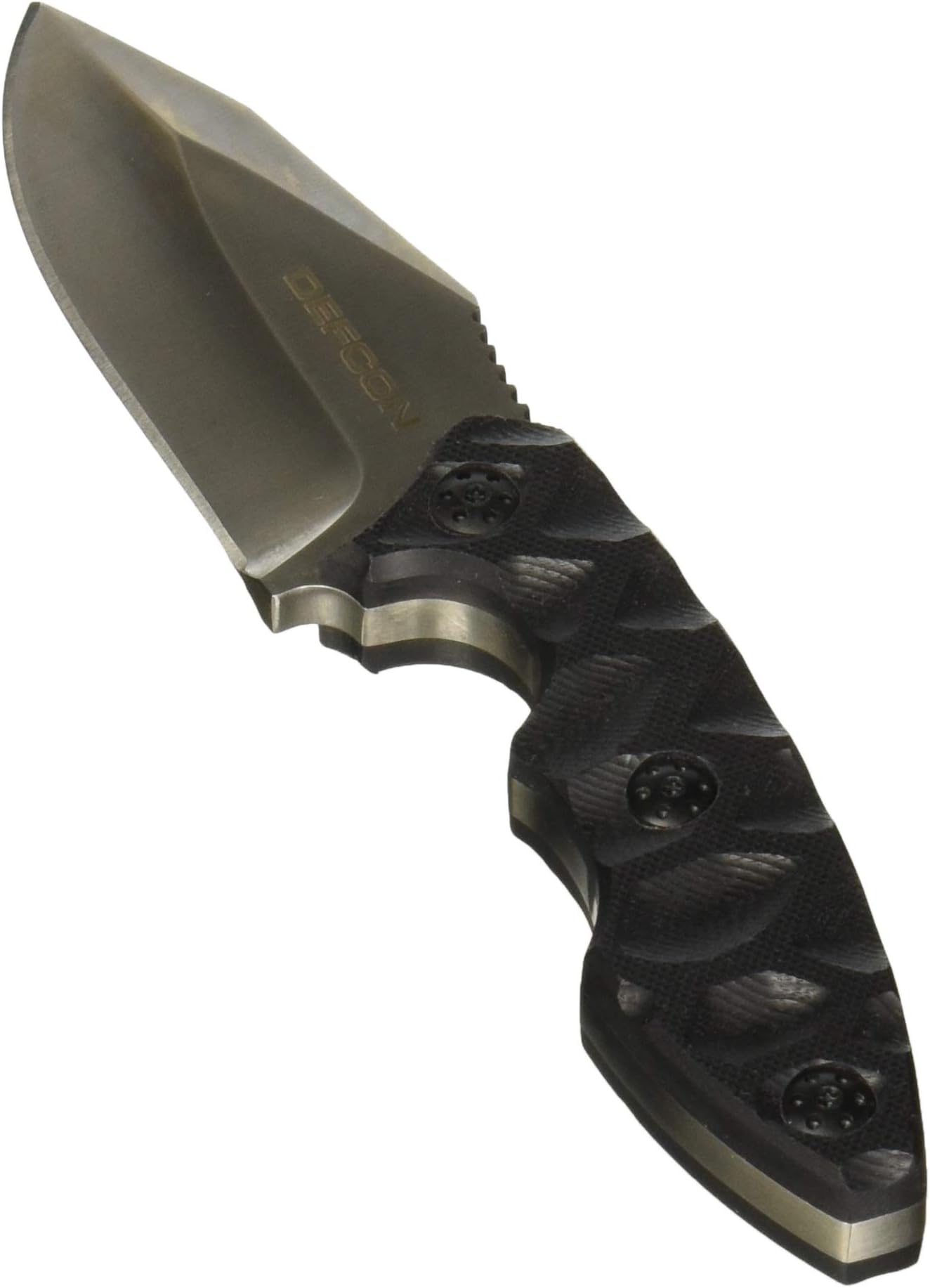 Defcon TD004 7.5" Tactical Fixed Blade D2 Tool Steel Blade with G10 Composite Handle