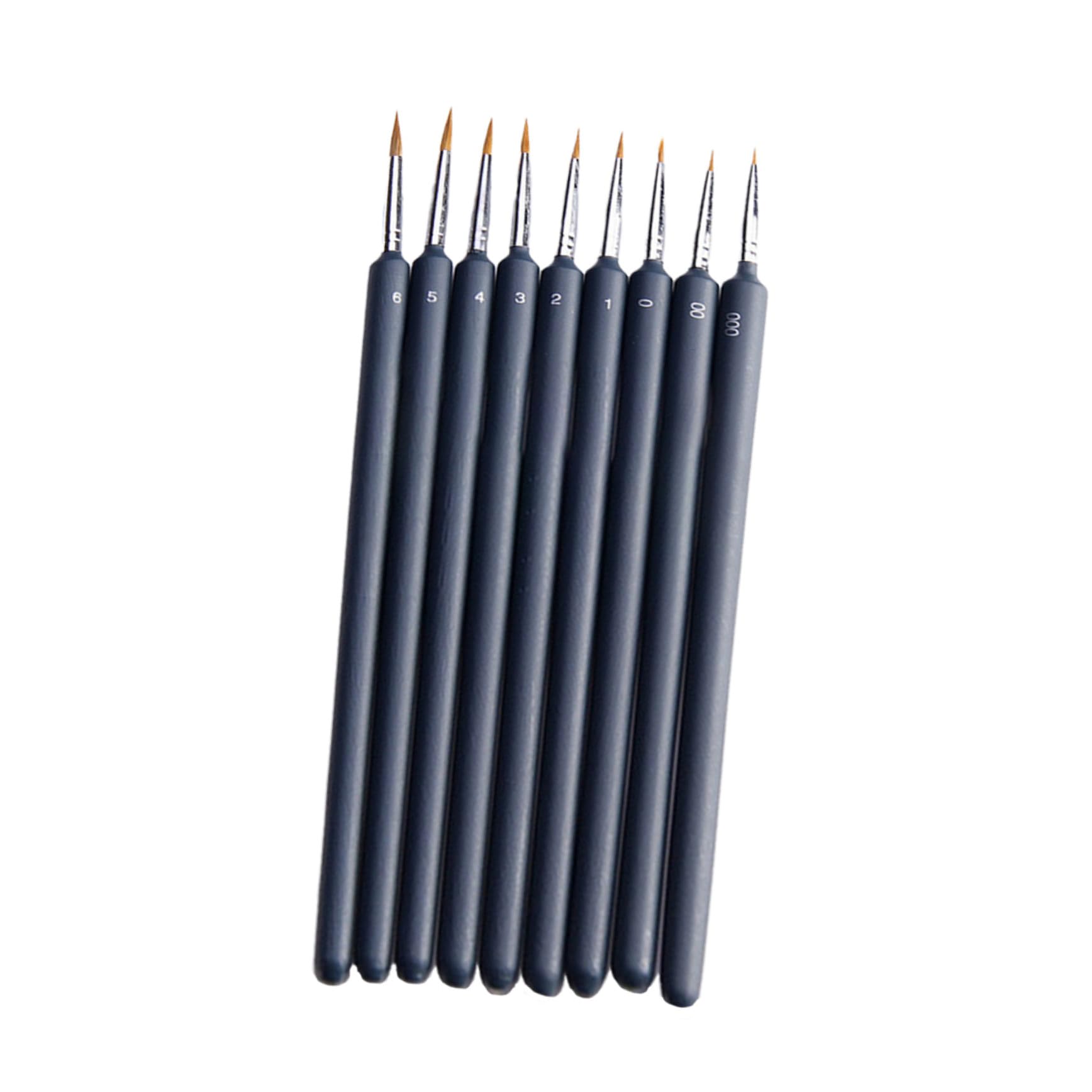 Juego De 15 Pinceles De Acuarela De Pelo De Comadreja para Acuarela Fina (9 Piezas X 15)