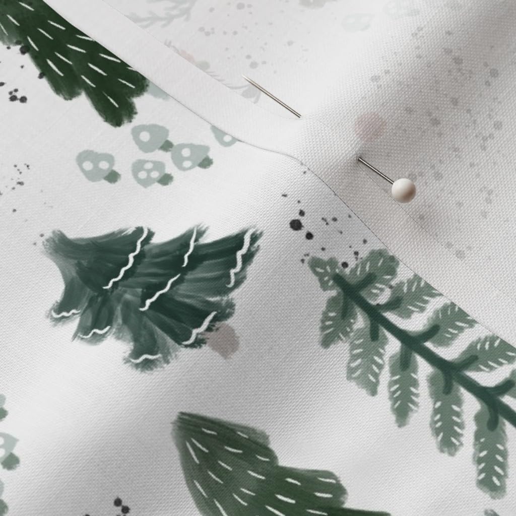 Spoonflower Fabric - Flowers Crown Wolves Floral Woodlands Forest Animals Wolf Trees Printed on Petal Signature Cotton Fabric by The Yard - Sewing Quilting Apparel Crafts Decor