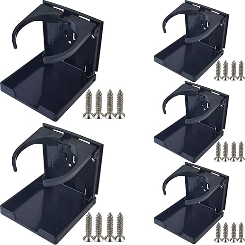NSBELL 5 soportes ajustables plegables para bebidas, soporte universal para botellas de coche, camiones, caravanas, automóviles, barcos, accesorios