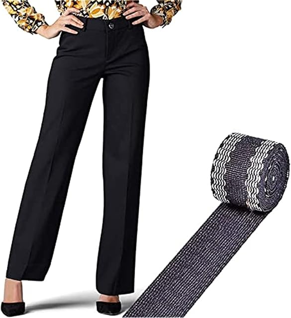 Gokame Calça autoadesiva para boca para calças, fita de bainha de ferro para calças, fita de bainha para calças, fita adesiva de costura para tecido para calças de terno jeans