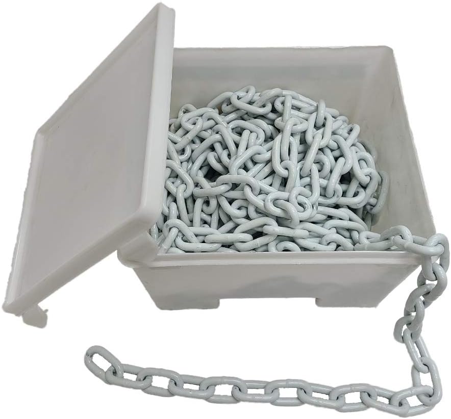 5/16” Proof Coil Steel Chain, 45ft Long, Anchor Chain, Marine Applications, Pulling Stumps, Lashing Cargo, Ppipeline Installations, Logging, Tow Chains, Mooring, Not for Windlass