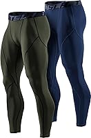 Vista 12 de TSLA - Pantalones de compresión térmica para hombres, calzas deportivas para correr, ropa base de invierno
