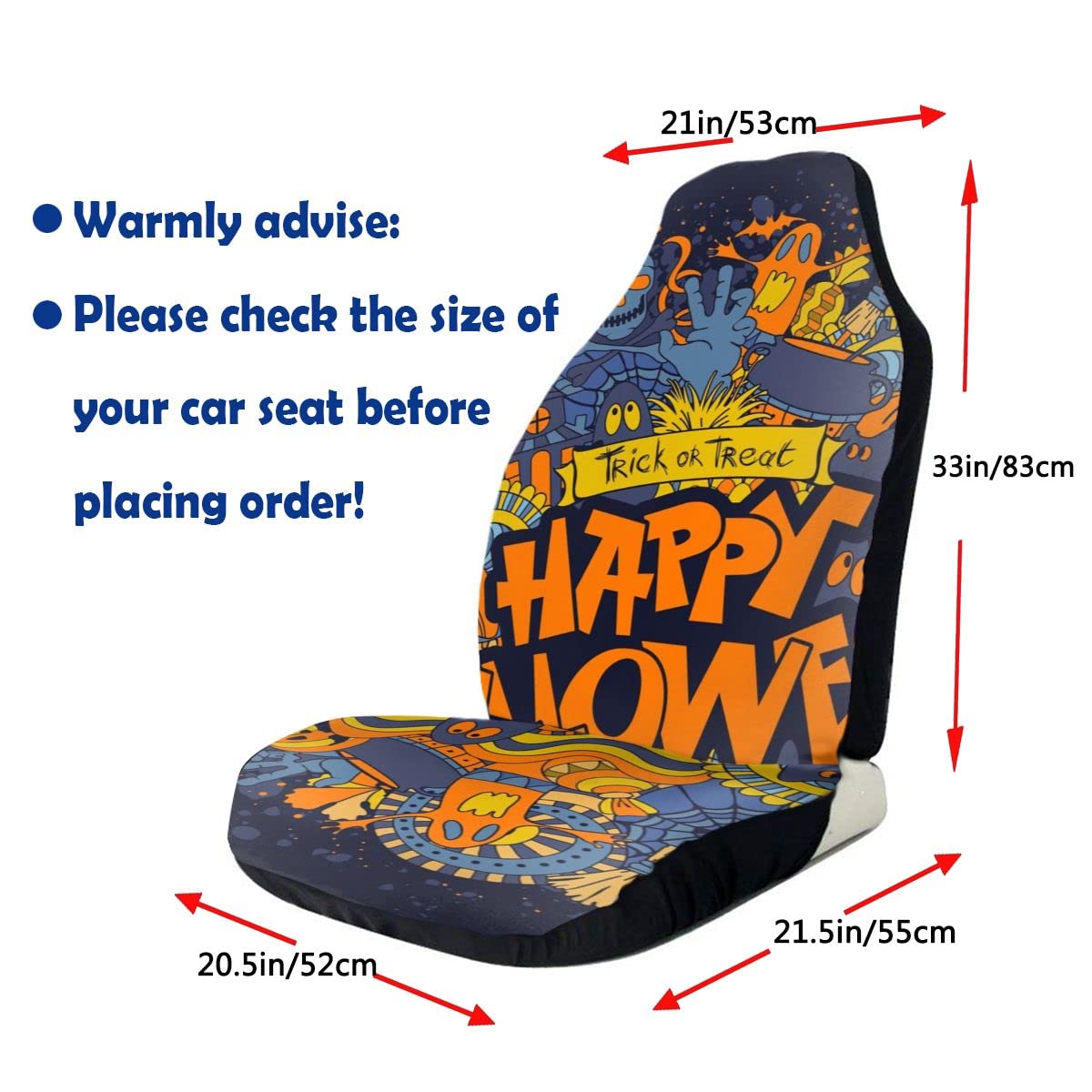Amazon.co.jp: 車用シートカバー ハッピーハロウィンレトロなスタイル 