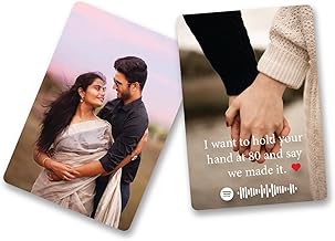 woopme Customised Couple Photo Wallet Card Gift for Love Boy Friend Girl friend Husband Wife (Couples Theme)