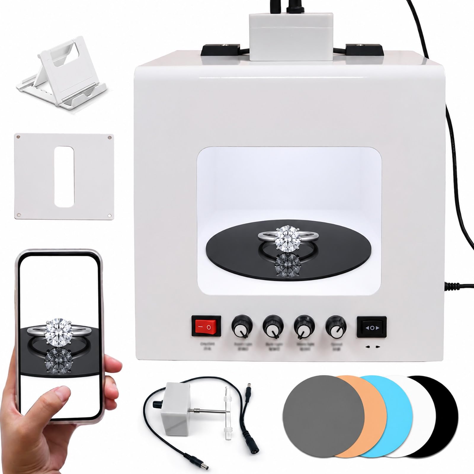 Caja de fotografía para Joyas colgadas o sobre la Base TB300