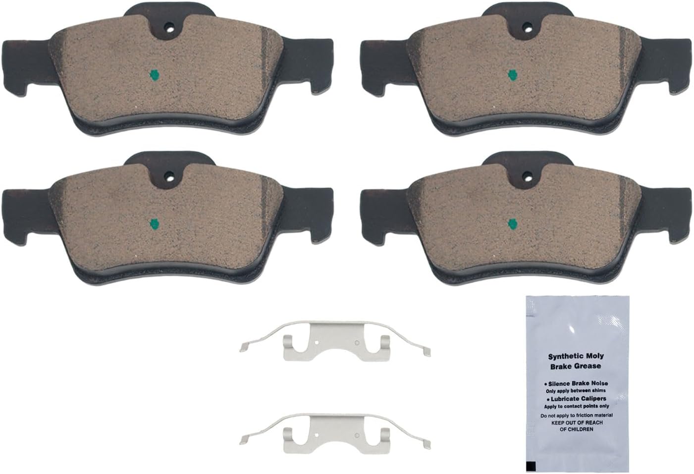 HUSCH D1122 Rear Ceramic Brake Pads Kit Fit For Mercedes-Benz G55 AMG 2011, For G63 AMG 2013-2018, For G65 AMG 2016-2018, For GL320 2007-2009, For GL350 2010-2012, For GL450 2007-2012
