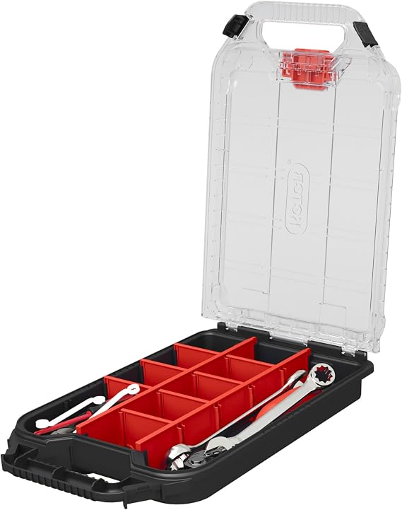 Keter Stacking and Rolling, Heavy Duty DIY Half Organiser Tool Storage
