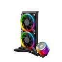 Ant Esports ICE Chroma 240 ARGB 240mm ARGB Liquid Cooler/AIO with CPU Temperature Display - Black | Support Intel & AMD CPU Socket AM5, AM4, AM3, LGA1700, 1200, 2066, 1151 | Evaporation-Proof Tubing gallery image