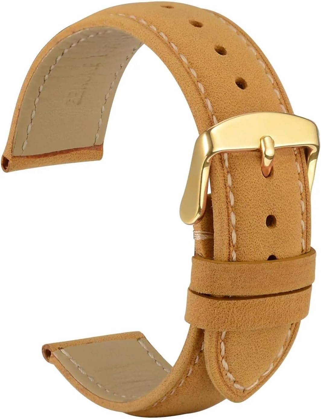 MJMT06 Calfskin Leather Watchband Soft Material Wrist Strap 16mm 18mm 19mm 20mm 21mm 22mm 23mm 24mm Watch Band Gold Buckle