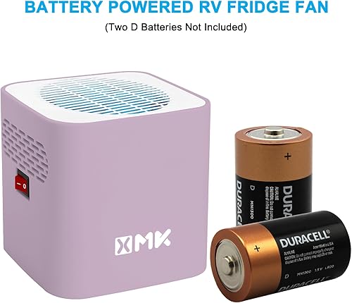 Miniatura 4 de XMK Ventilador de refrigerador RV con motor de 3,000 RPM con interruptor de encendido y apagado fácil, múltiples rejillas de ventilación laterales