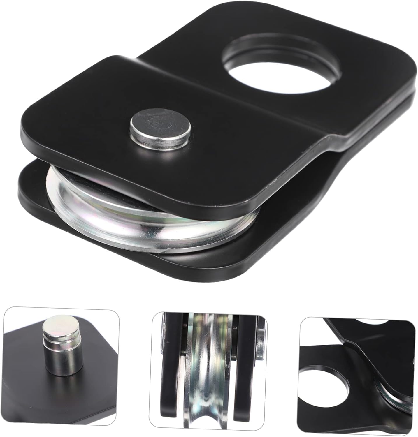 PRETYZOOM Towing Pulley Block for Winch Durable Snatch Block for Utv and Off-Road Recovery Reduces Winch Load Prevents Motor Overheat Emergency Vehicle Rescue Accessory