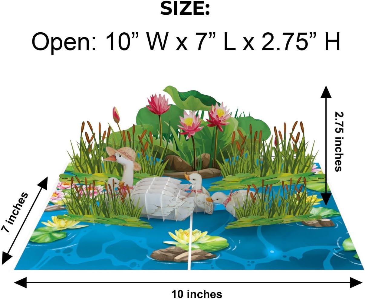 iGifts And Cards 3D Mama Duck Pop Up Card – Quacking Awesome Gift for Mother’s Day, Birthday, Thank You – for Mom, Wife, Grandma, Stepmother – 5 x 7 with Notecard - Image 3