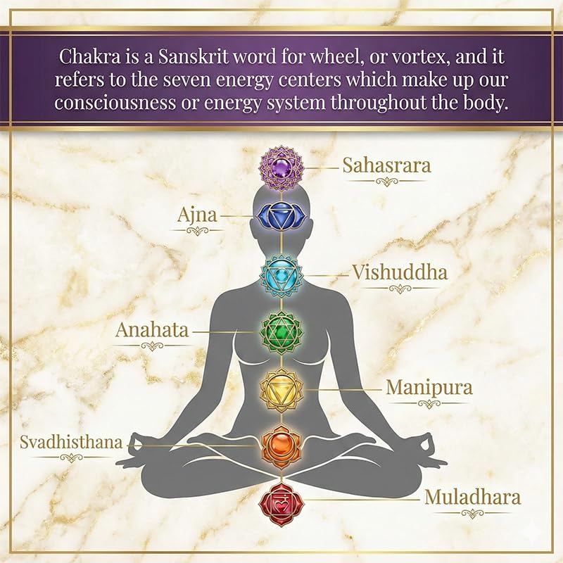 7 Chakra Essential Oils Set – Pure Aromatherapy Blends for Body, Mind & Soul Balance - Includes a Free Ceramic Diffuser