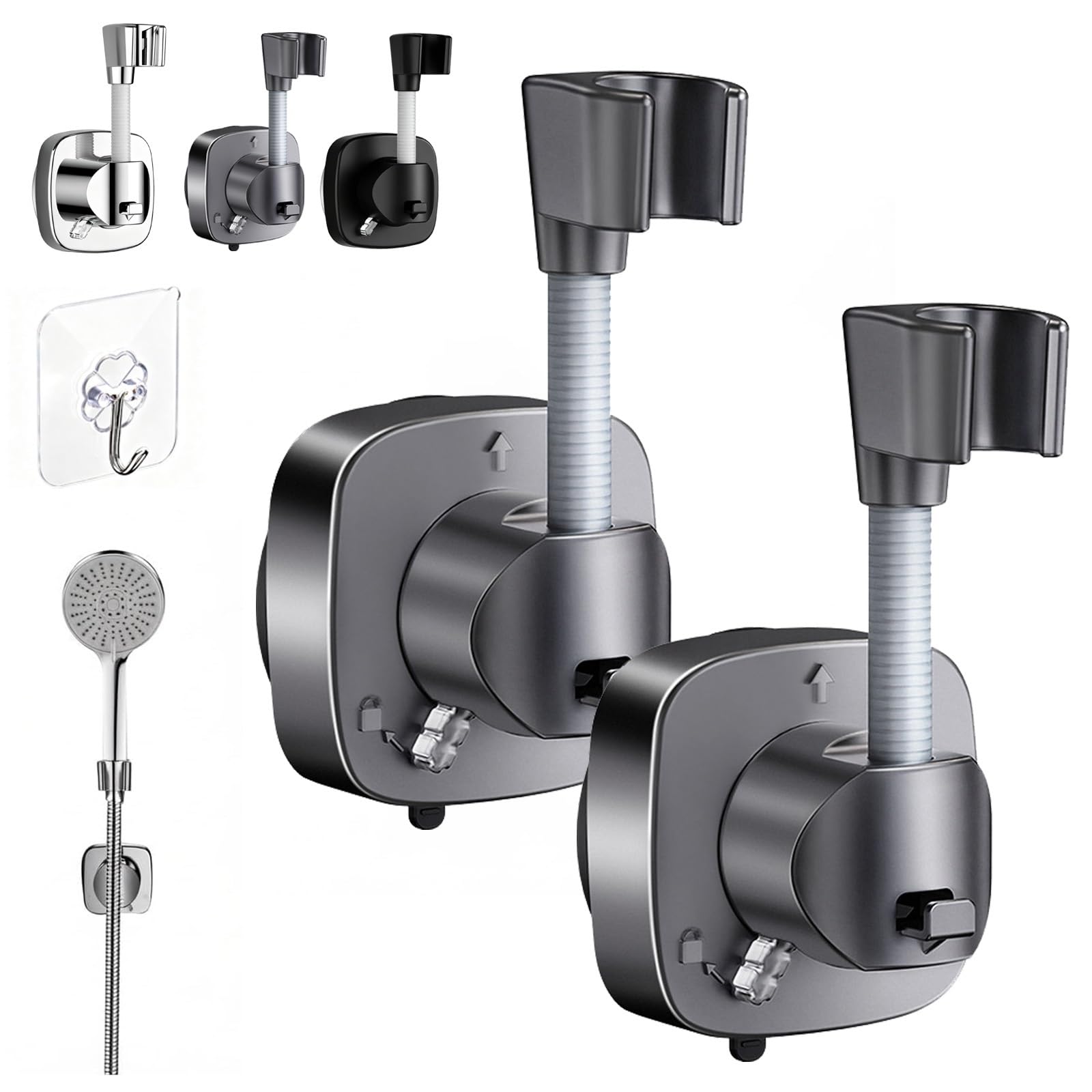 Adjustable Shower Head Holder-Removable with Suction Cup
