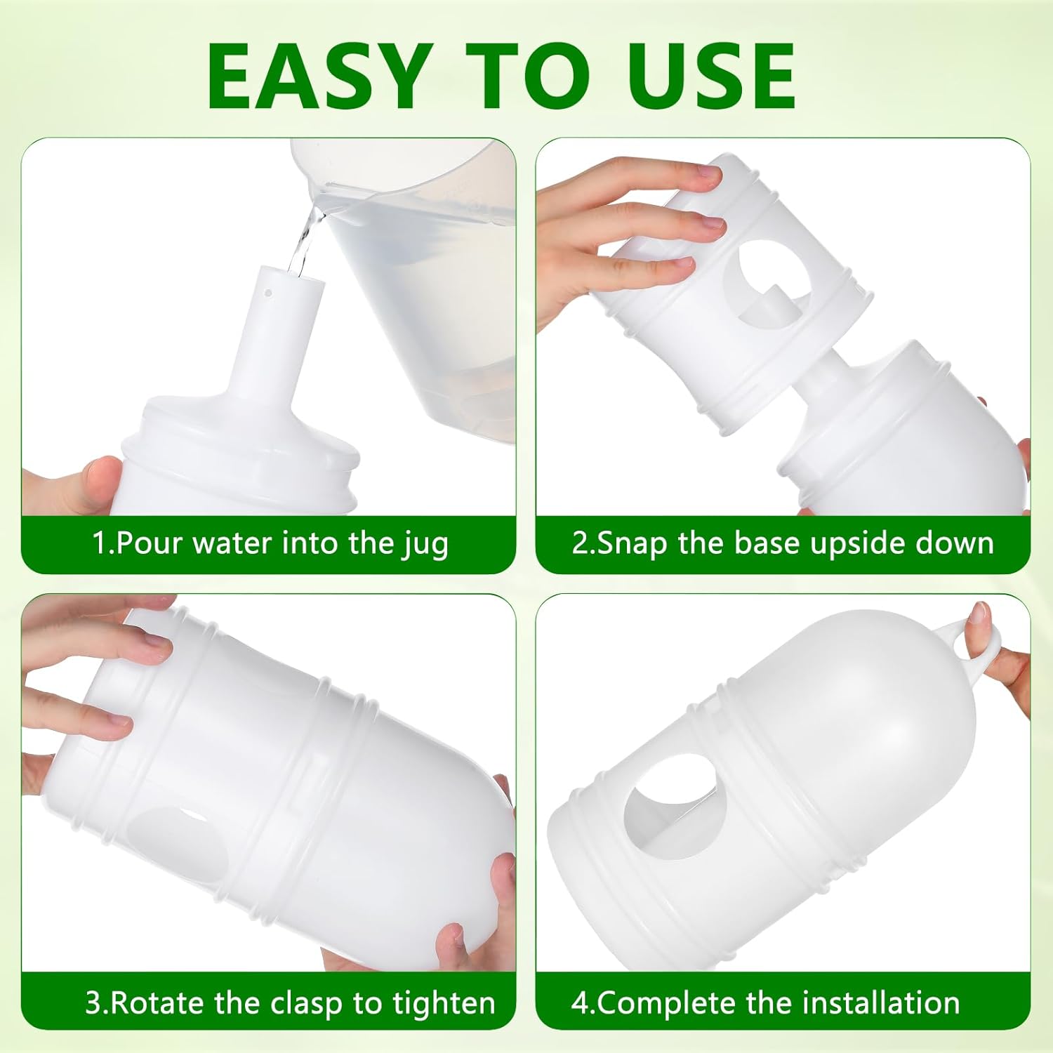 Artibetter 2pcs Pigeon Waterer and Bird Feeding Bowl Set, White Plastic Bird Cage Water Cup Round Base, Poultry Water Dispenser for Outdoor and Indoor Use