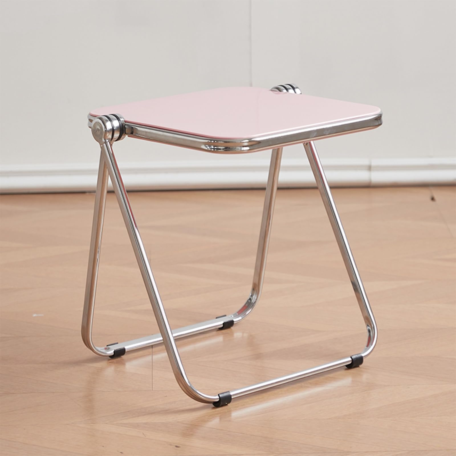 Chaise pliante légère en acrylique transparent vert au design créatif chic