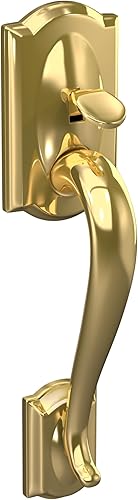 Vista 29 de SCHLAGE FE285 622 Acc CAM LH - Juego de manijas, estilo de agarre inferior, negro mate, con reborde decorativo, colección Camelot