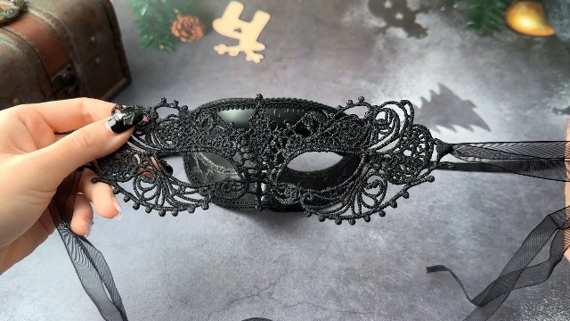 Vtrem Couples Masquerade Mask Set: Black Party Mascaredes Ball