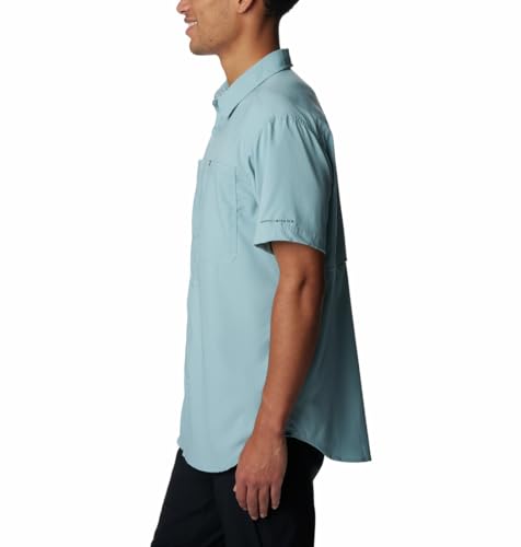 Image of Columbia Men Polyester Loose Omni-Shade Ridge Utility Lite Hiking and Trekking Short Sleeve Shirt