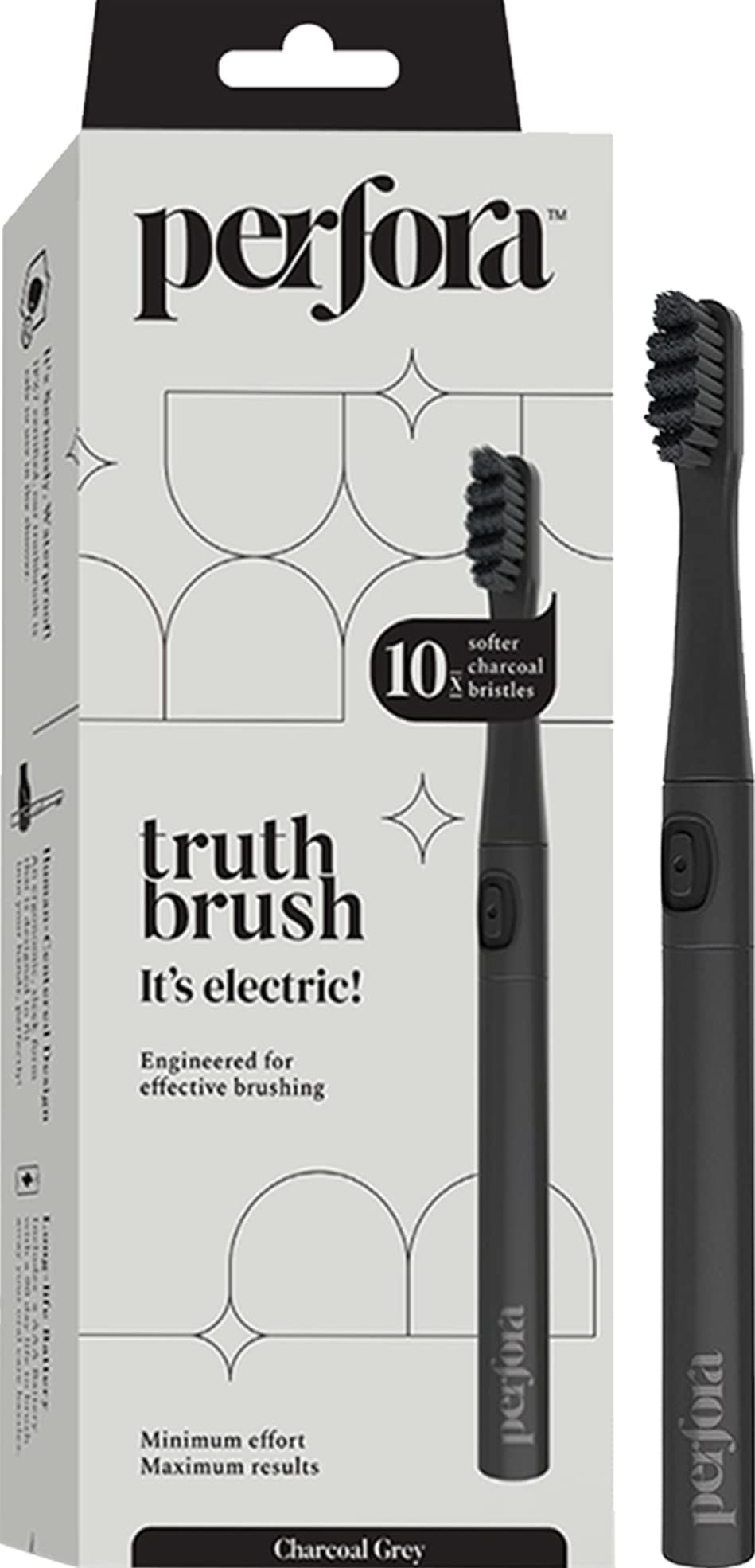 Electric Toothbrush | 1 Year Warranty | Electric Brush, Electric Toothbrush For Kids, Men & Women, Diwali Gifts, 2 Modes, AAA Powered, 90 Days Battery Life, 001 - Charcoal Grey (Pack of 1)