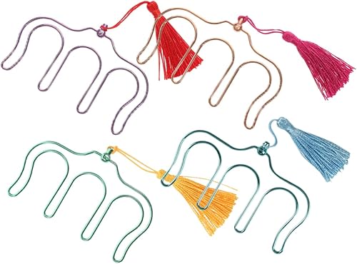 SHOWERORO 4 unids Stave Folder Metal Music Bookmark Instrumentos Musicales Music Book Page Holder Music Stand Clips Estantería portátil Soporte de