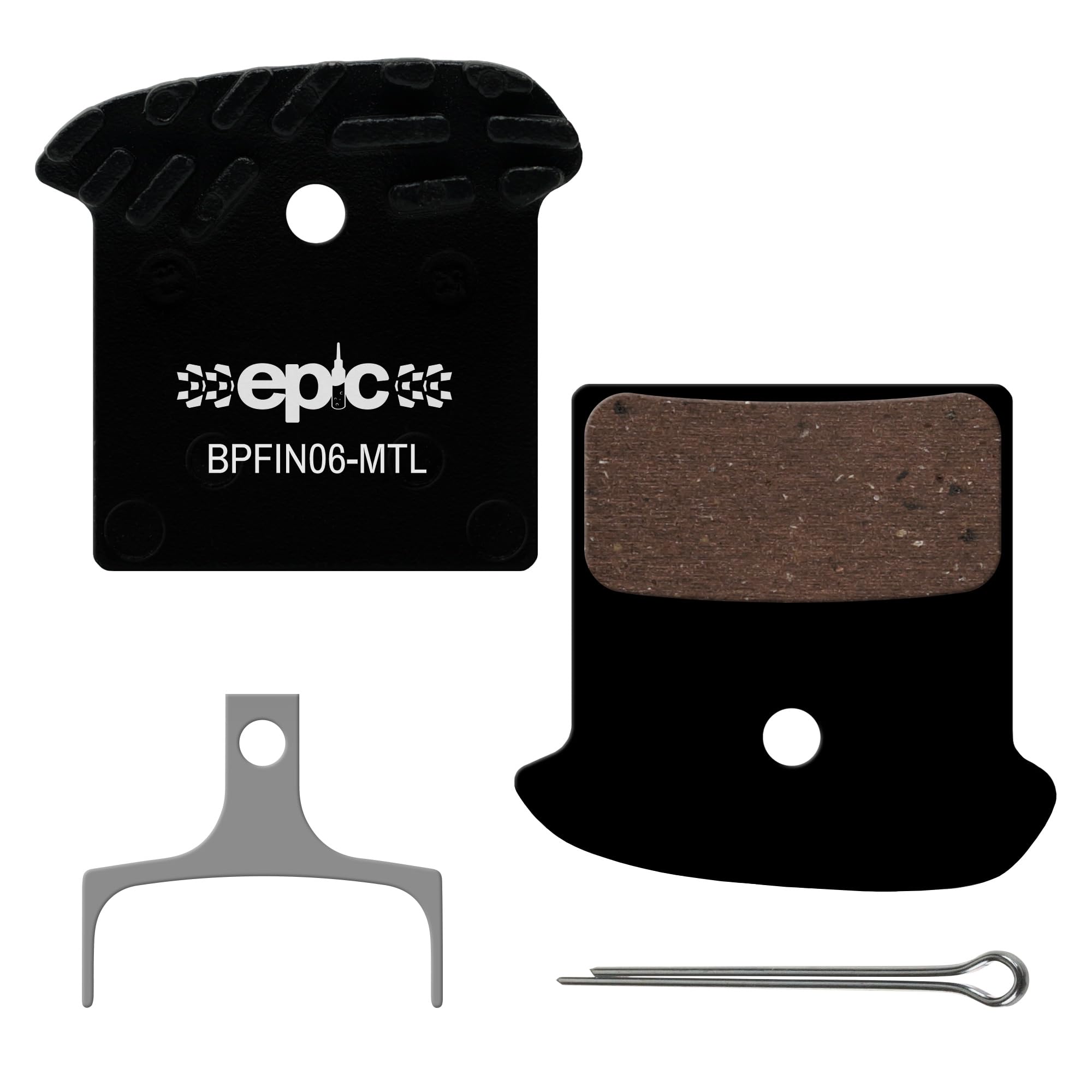 epic Disc Brake Pads with Cooling Fins | Fits J02A, J03A, J04A, J04C, J05A | Shimano Alfine, SLX, XT, XTR Compatible | Ceramic & Metal Options | 1 Set (Metal)