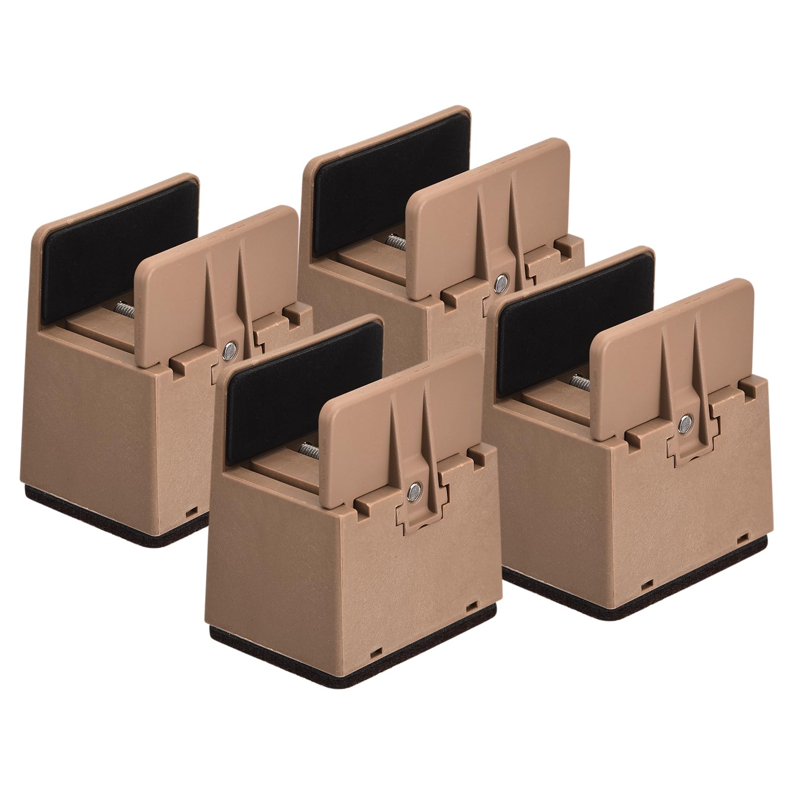uxcell 2 inch Bed Risers with Adjustable Screw Clamp, 4Pcs Furniture Risers for Bed, Desk, Sofa, Table, Fit for Furniture Thickness 0.39-1.45",