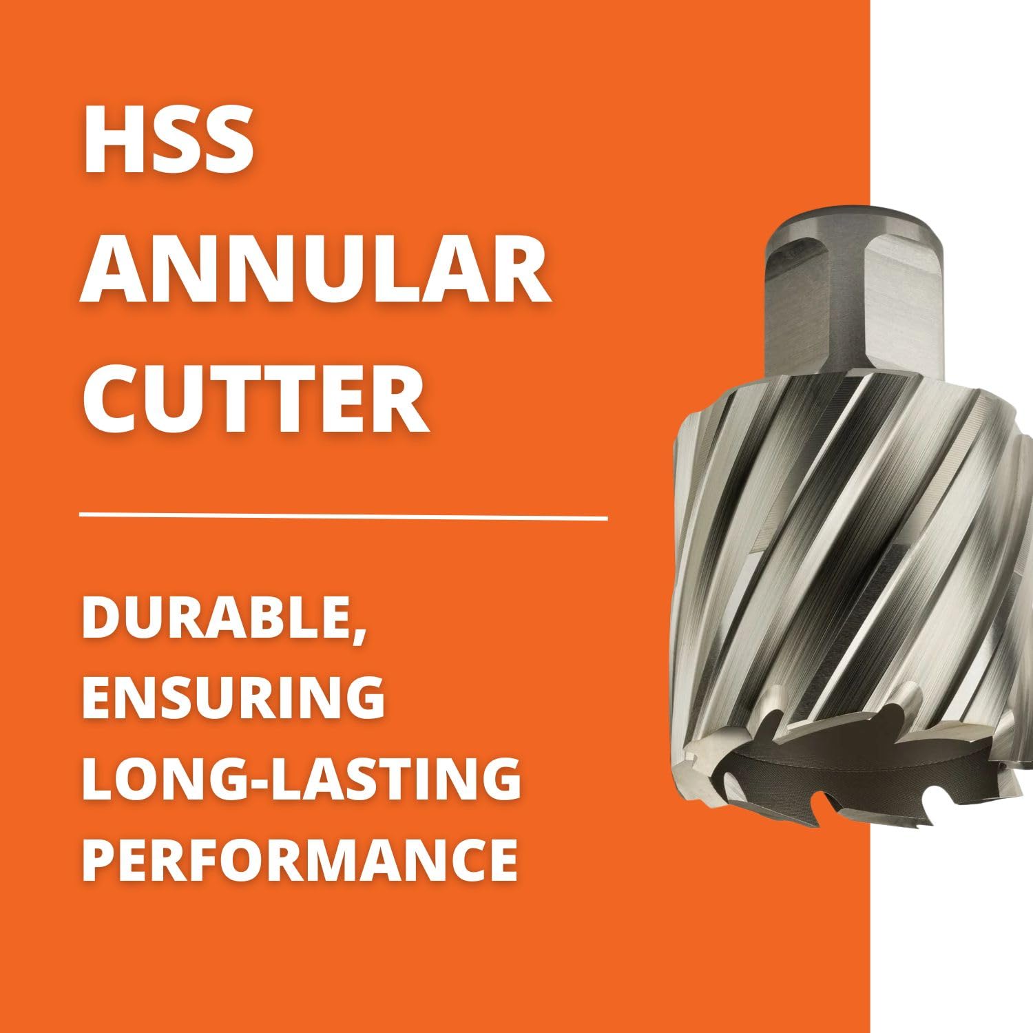 Slugger by Fein HSS Annular Cutter with Pilot Pin for Precision Drilling - High-Durability Steel, 1" Cutting Depth, 1-9/16" Bore Diameter, 3/4" Straight Shank - 63134397041