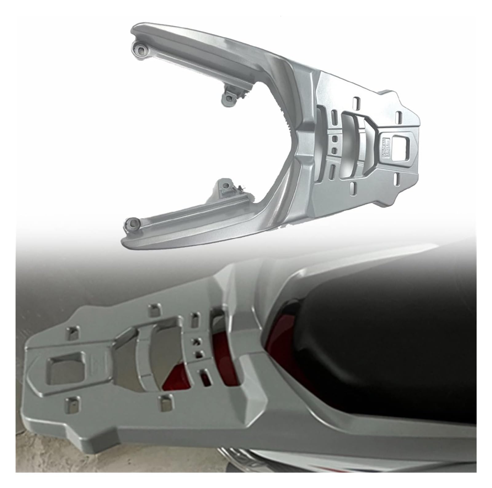 para RX125 RX 125 Fi Portaequipajes Trasero Accesorios para Motocicleta Estante Caja Trasera Soporte Baúl Apoyabrazos Portapacchi Moto(Silver)