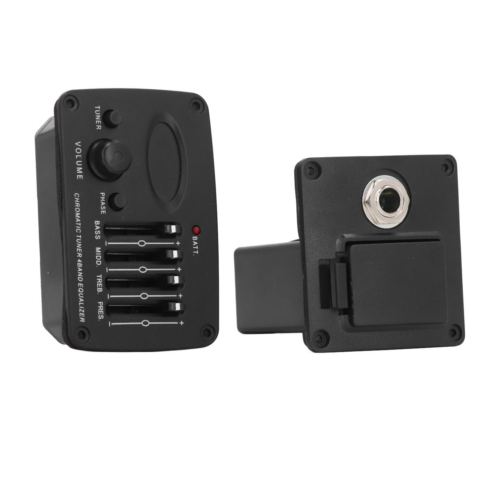 Pickup per Chitarra Accordatore Cromatico Sintonizzatore Preamplificatore per Chitarra Ed Elettrica Equalizzatore a 4 Bande Preamplificatori EQ Piezoelettrico