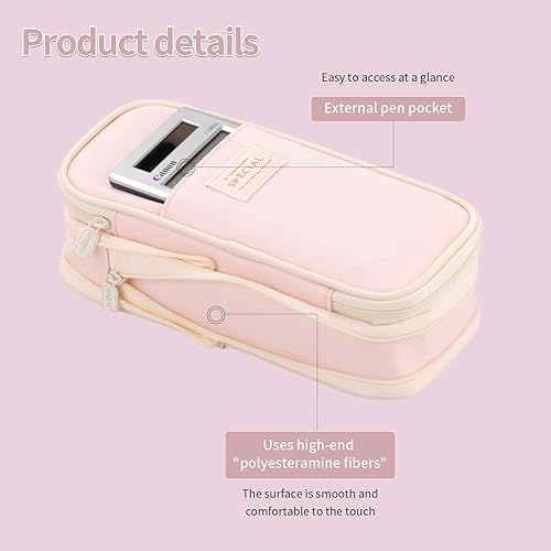 Miniatura 4 de Estuche para lápices de gran capacidad, para oficina, universidad, escuela, gran capacidad de almacenamiento, bolsa organizadora para adolescentes,