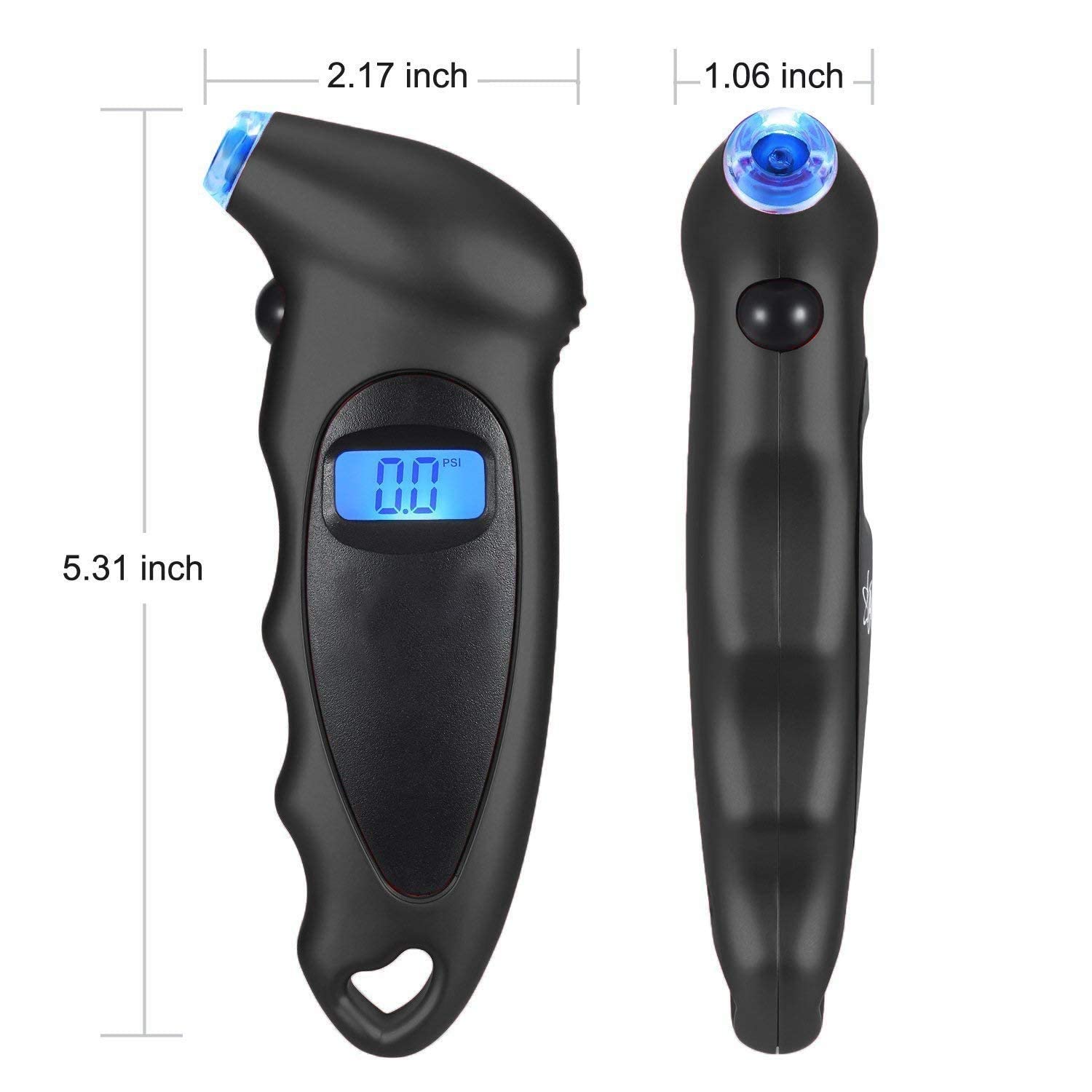 Ritmo Digital Tire Pressure Gauge, 150PSI 4 Setting for Cars, Trucks and Bicycles, Tire Pressure Gauge Backlit LCD, Lighted Nozzle and Anti-Skid Grip for Easy and Accurate Reading Ritmo Digital Tire Pressure Gauge, 150PSI 4 Setting for Cars, Trucks and Bicycles, Tire Pressure Gauge Backlit LCD, Lighted Nozzle and Anti-Skid Grip for Easy and Accurate Reading