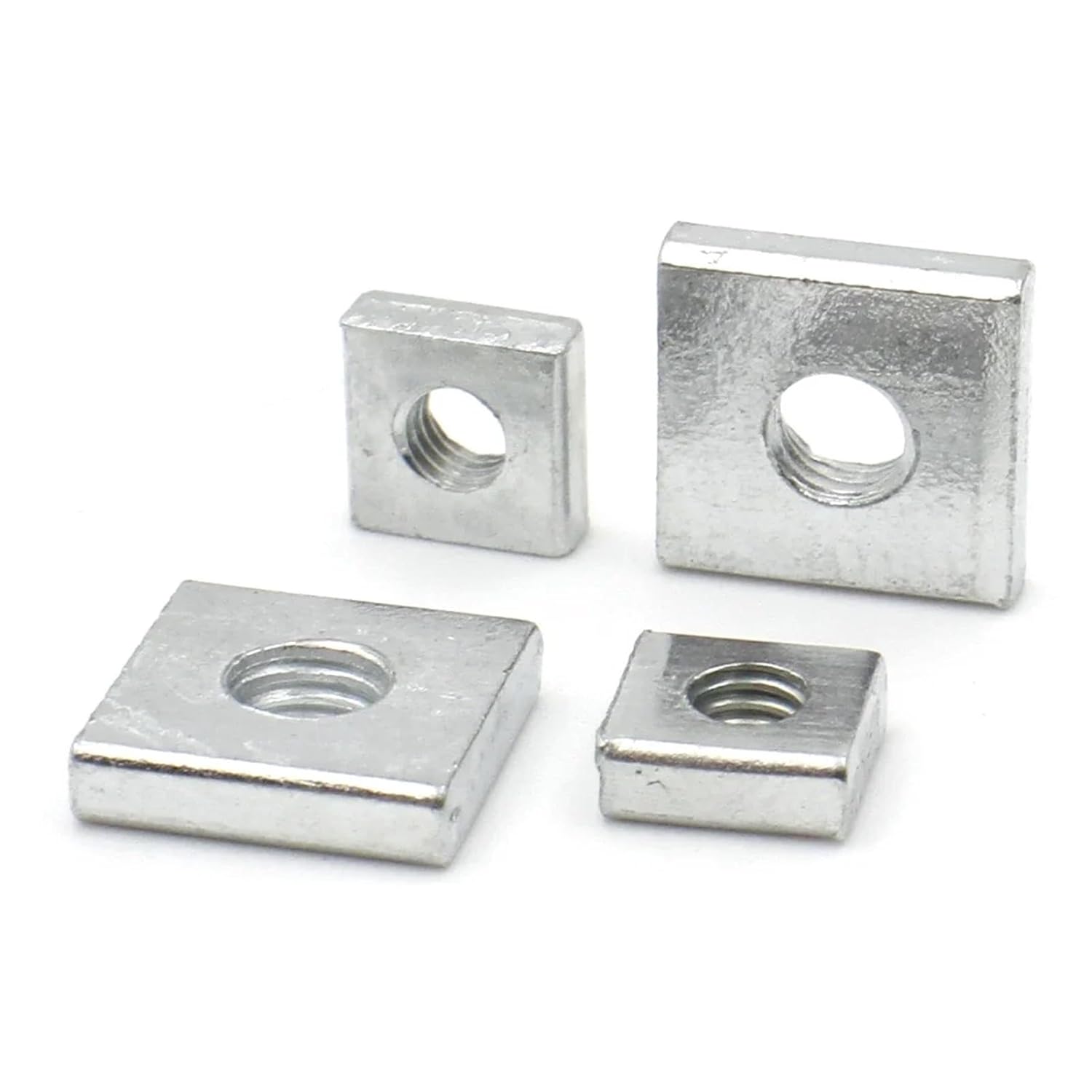 Square nut 20/40pcs DIN562 M3 M4 M5 M6 Galvanized Zinc Plated Carbon Steel Thin Square Nuts Quadrangle Block(40pcs,M5x18x18x4)