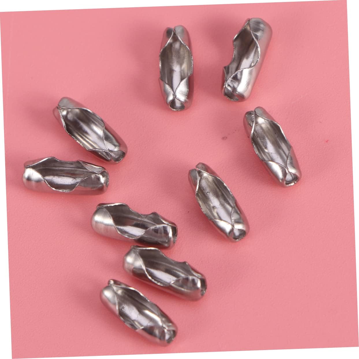 Ball Chain Connectors Stainless Steel Beaded Chain for DIY Keychains Pendants