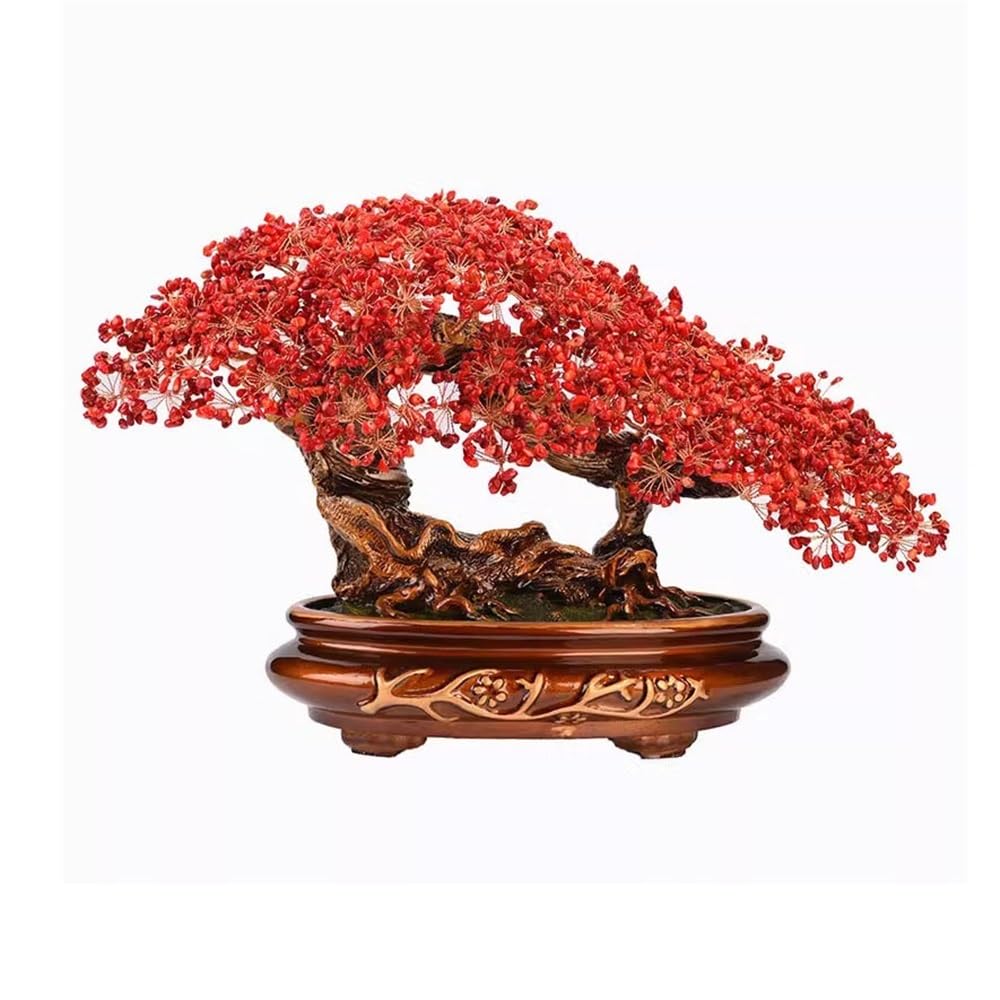 Bonsaï en cristal rouge, cadeau idéal pour pendaison de crémaillère et mariage