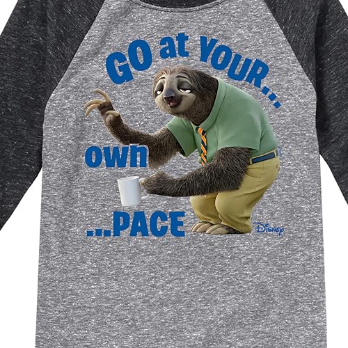 Disney Zootopia - Your Own Pace - Toddler & Youth Raglan Graphic T-Shirt3