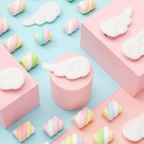 Miniatura 3 de WILLBOND 3 pares de pinzas de pelo de ángel para Halloween, lindos pasadores de cuero, horquillas de dibujos animados, adorables pasadores de felpa,