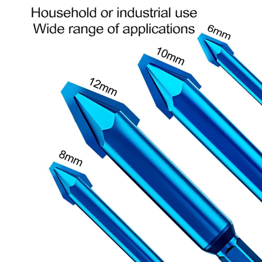 Special Crooked Tip Eccentric Drill Bit Set, High-Strength Eccentric Twist Drill Bit, Tilted Twist Eccentric Drills for Concrete Masonry Metal Glass