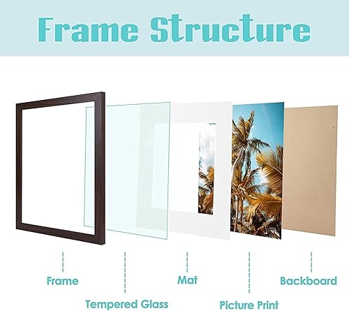 Vista 524 de Frametory, Portarretratos negro de 16 x 20 pulgadas, para fotos de 11 x 14 pulgadas con paspartú, molduras anchas (16 x 20 pulgadas, negro)