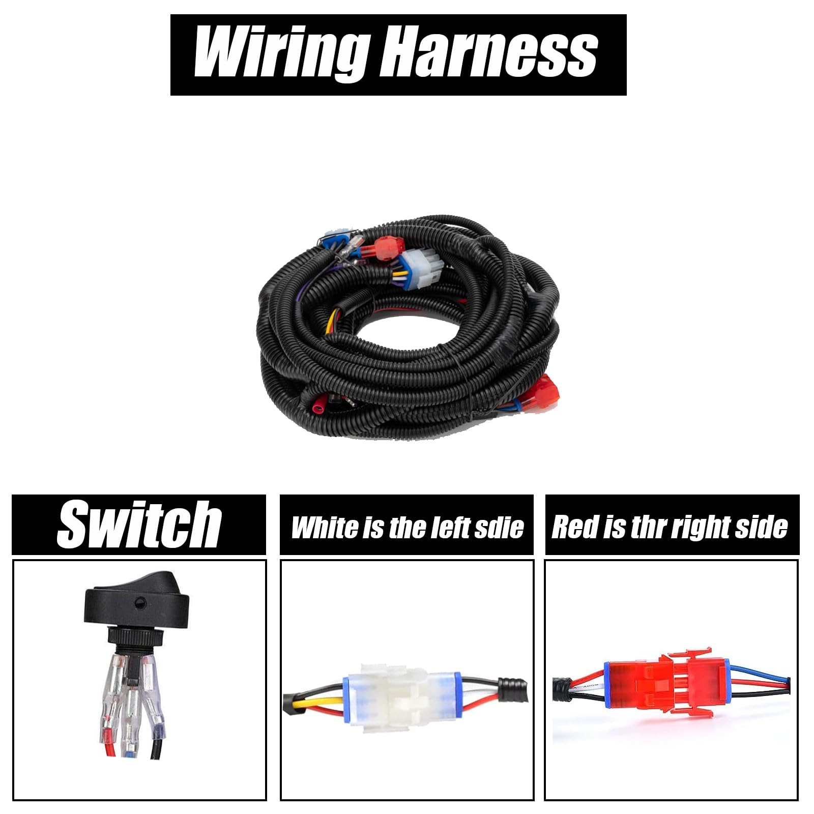 MiKaFex E-Z-GO TXT Golf Cart LED Light Bar Kit Compatible with 1996-2013 Models with Wiring Harness Switch