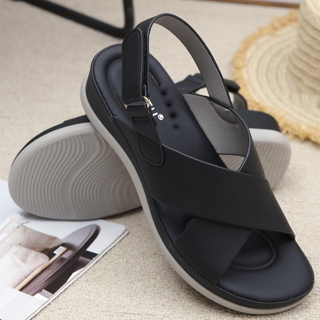 Women's Comfortable Walking Athletic Sandals Outdoor Hiking Sports Arch Support Casual Summer Beach Wedge Sandal