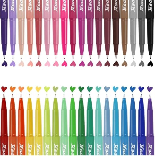 Felt Tip Pens, 36 Vibrant Colours, 0.35mm Smooth Nib, Water-Based Ink, Comfortable Grip, for Drawing, Journaling and Art