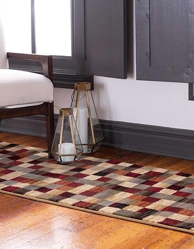 Miniatura 4 de Unique Loom Barista Collection - Alfombra de área Gava (2 pies 2 pulgadas x 3 pies 11 pulgadas, multicolor  marrón)