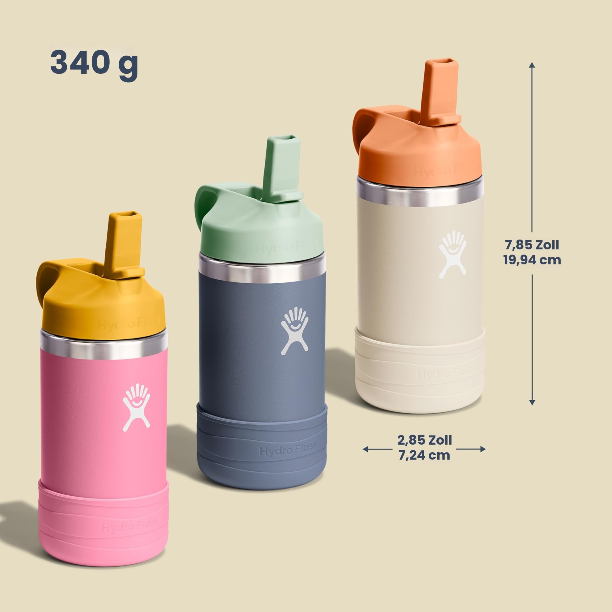 Hydro Flask - Strohmütze und Stiefel mit breiter Öffnung für Kinder, 340 ml