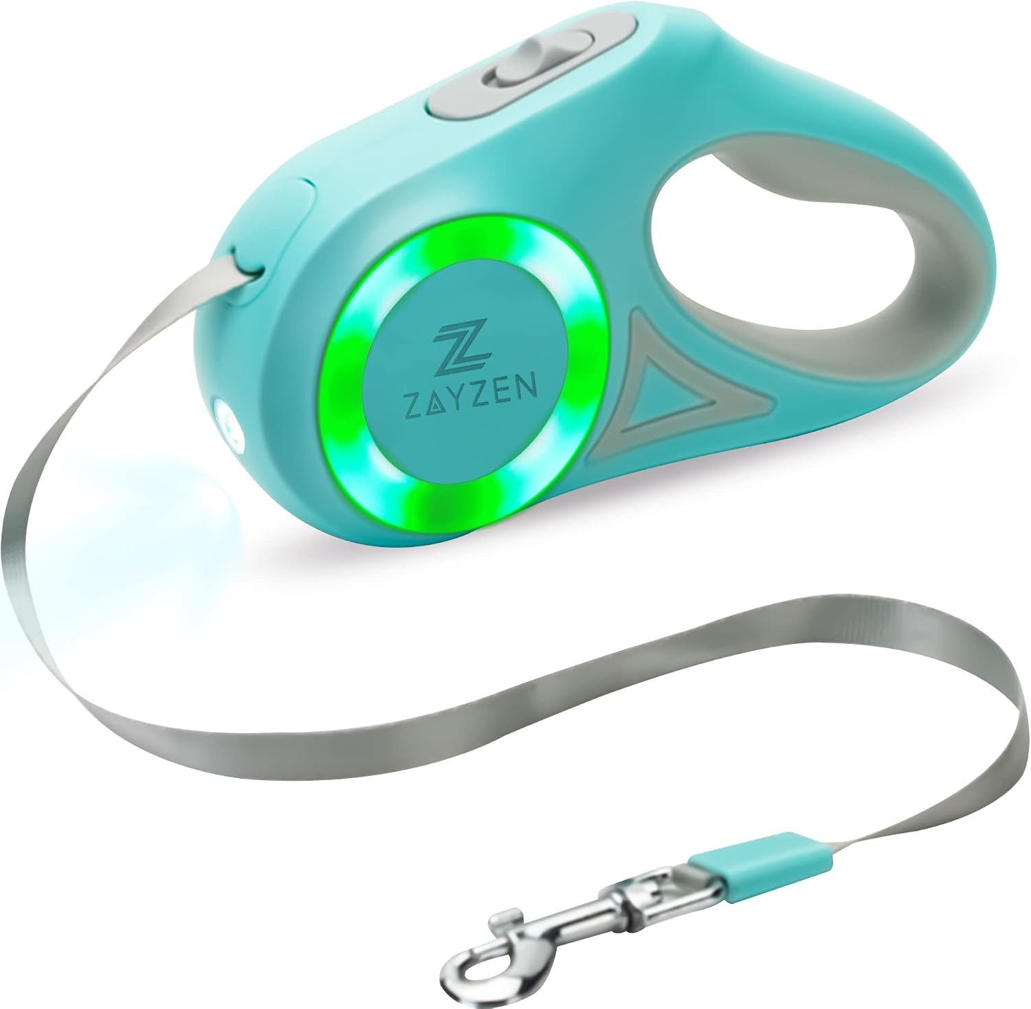 Z ZAYZEN Retractable Dog Leash, Anti-Slip Handle, Tangle Free, Strong 10 ft Nylon Tape, Hand Lock and Release, Leash for Small to Large…