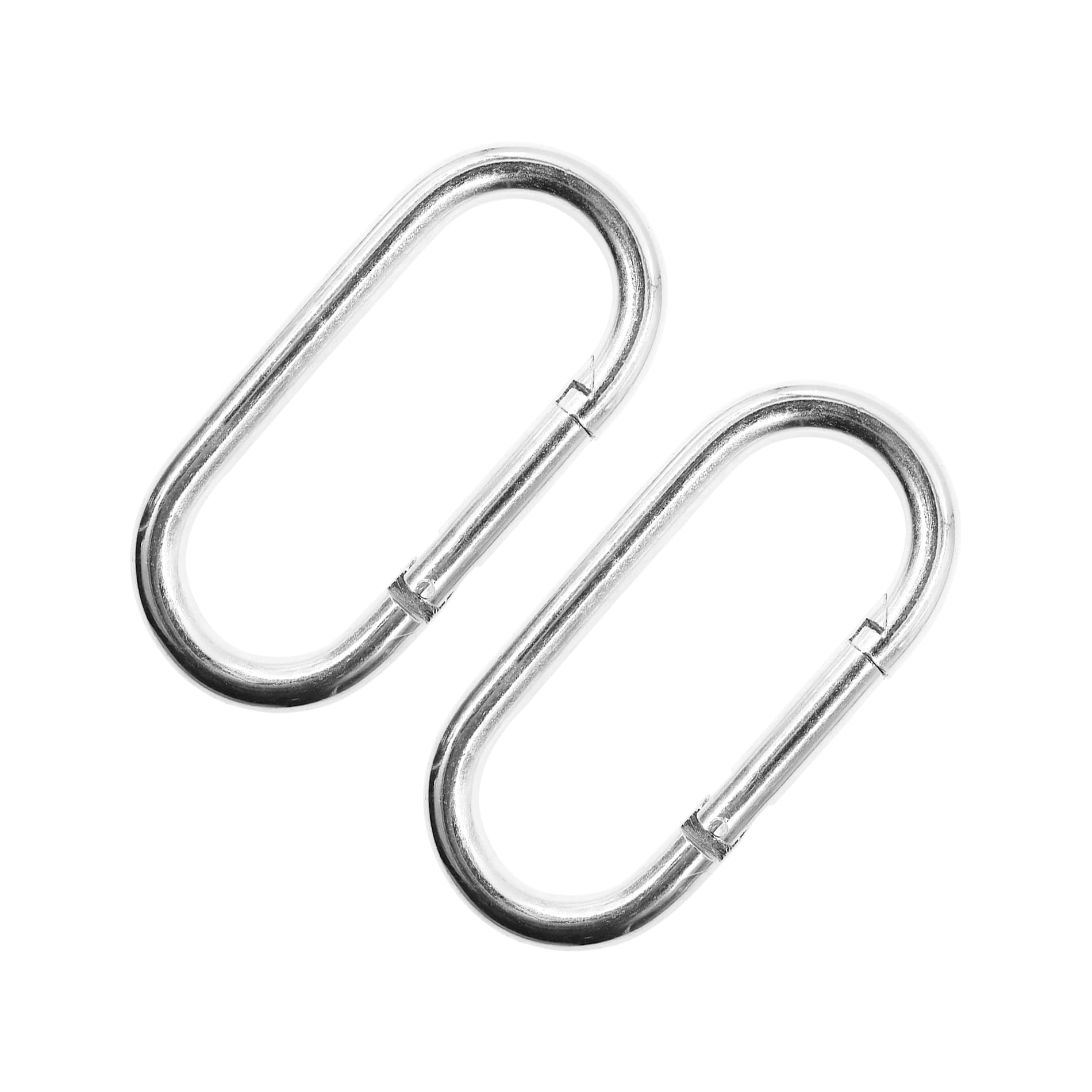Oval Carabiner Clips,TTZEZE Iron Spring Snap Hooks,Galvanized Locking Carabiners,Heavy Duty O Shape Carabiners,Key Rings Chain Connectors for Outdoor