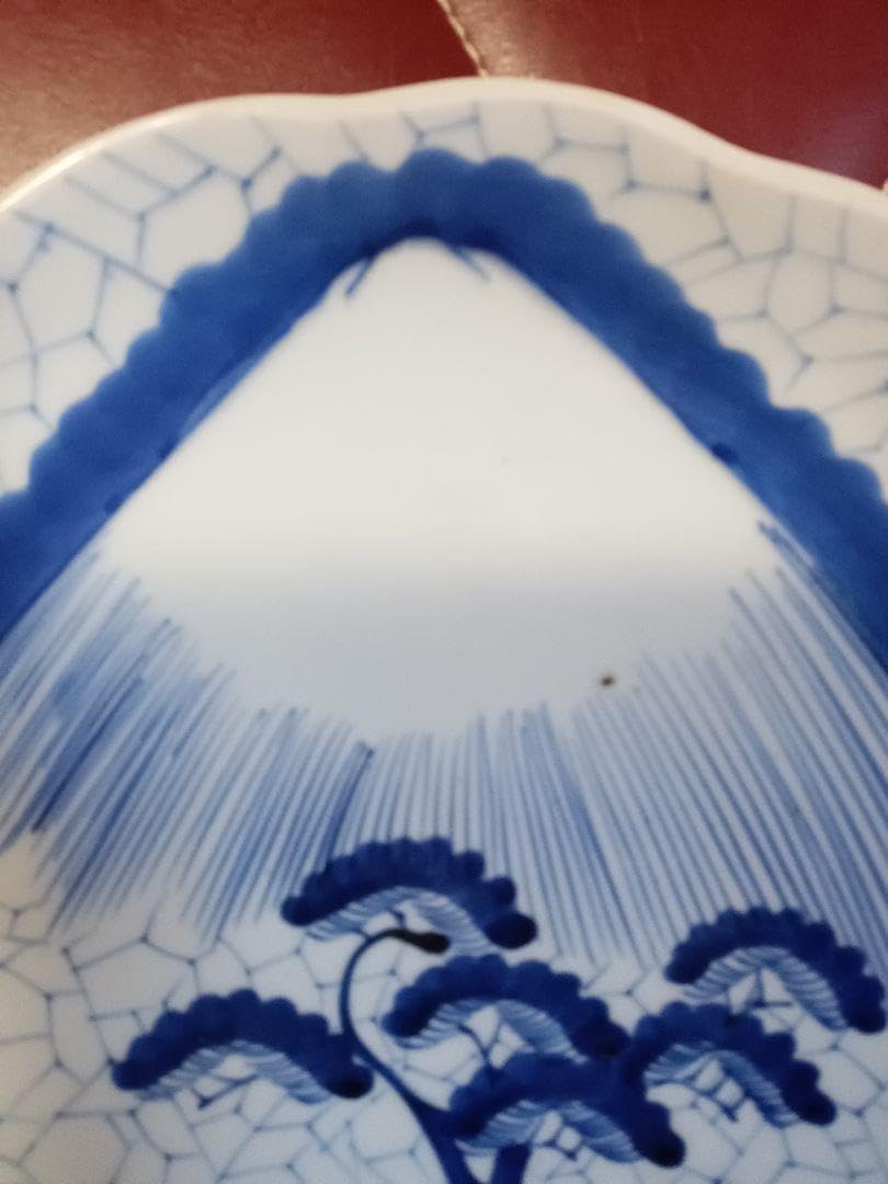 大皿□富士山 松(江戸後期～明治期)染付 山水 伊万里 古美術 時代物 骨董